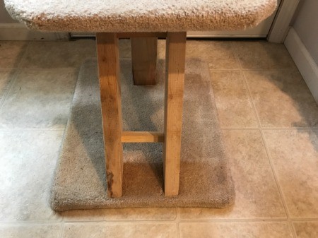 Refinishing a Cat Tree - carpet removed from paper scratching box area