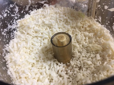 grating Cauliflower in food processor