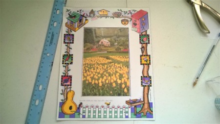 A finished magnetic picture frame.