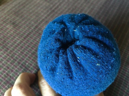 Mini Sock Pumpkins - stitch all of the way around leaving a bit of an opening for the branch