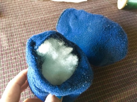 Mini Sock Pumpkins - stuff the halves with stuffing