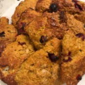 Pumpkin Cranberry Scones on plate