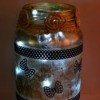 Silhouette Jar Storm Lantern - jar with lights added