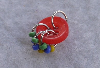 Button and Seed Bead Earrings or Pendant - add 4 jump ring with no beads