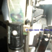 White Sewing Machine Presser Foot Lever Is Loose