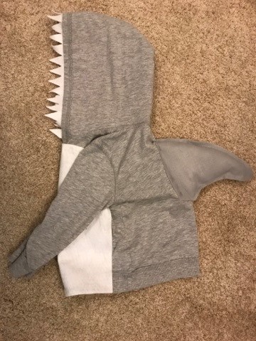 Shark Costume - fin on back of jacket