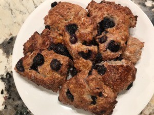Blueberry Scones on plate