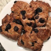 Blueberry Scones on plate