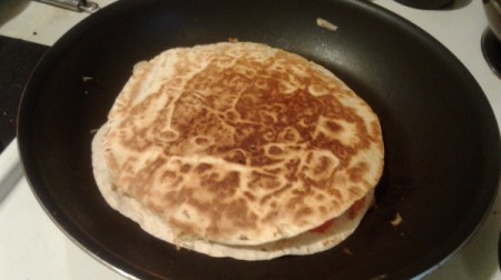 browned quesadilla