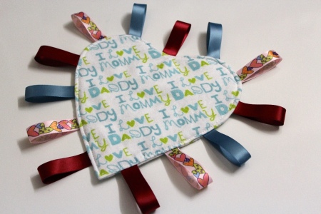Baby Tag Blankets - heart shape