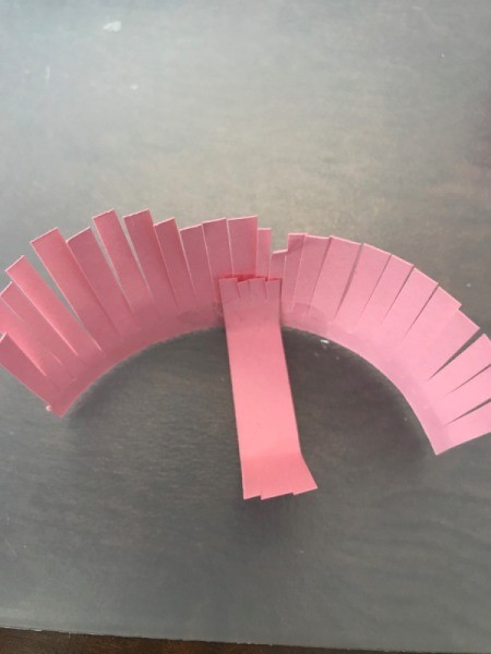 Candy Flower Bouquet - attaching strip to flower strip