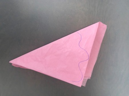 Candy Flower Bouquet - fold on the diagonal