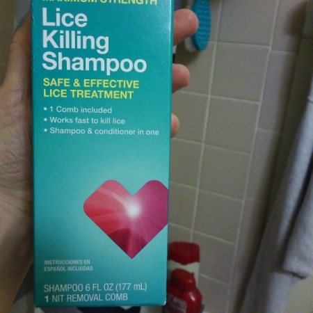 Getting Rid of Head Lice - package of lice shampoo