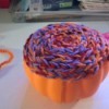 Yarn Bombed Pumpkin -  continue down the sides