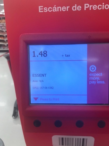 The price of batteries of a screen.