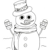 Do You Wanna Build a Snowman Kids' Coloring Page - cute snowman coloring page
