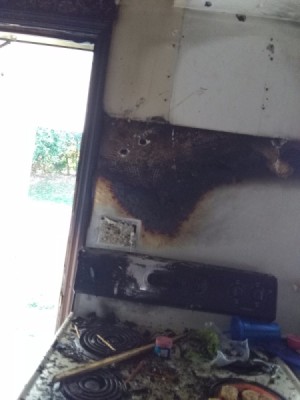 Finding a Place to Stay After a House Fire - kitchen after fire