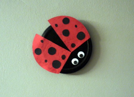Recycled Metal Lid Ladybird (Ladybug) Wall Decoration - ready to hang
