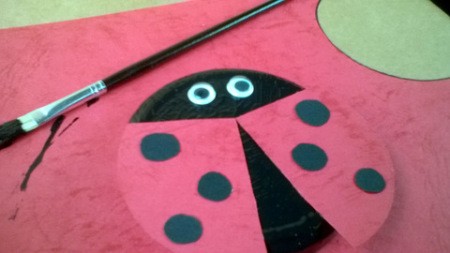 Recycled Metal Lid Ladybird (Ladybug) Wall Decoration - add wings and eyes to wet paint