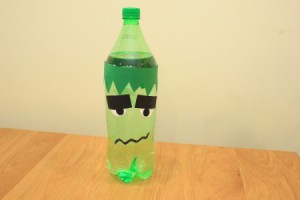 Halloween Frankenstein Soda Bottle Craft