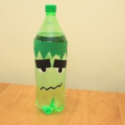 Halloween Frankenstein Soda Bottle Craft