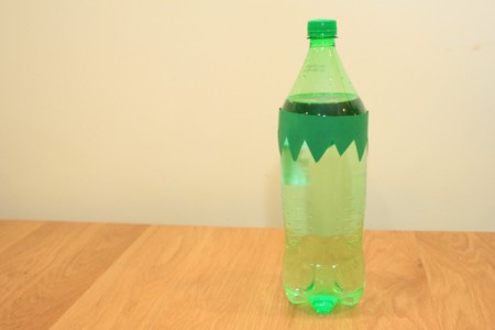 Halloween Frankenstein Soda Bottle Craft - hair
