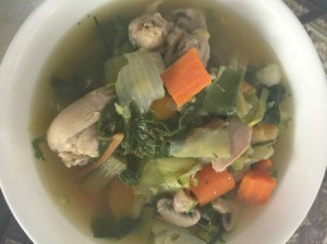 Chicken Vegetable Soup in a bowl