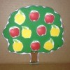Printed Velcro Apple Trees - tree at red and yellow apples