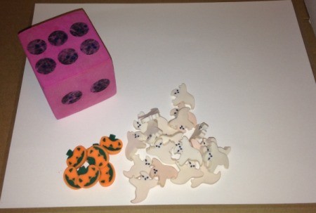 Haunted House Math Mat - supplies