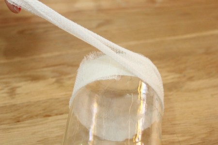 Halloween Mummy Jar Decoration - wrap upwards covering the jar