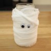 Halloween Mummy Jar Decoration - finished mummy jar