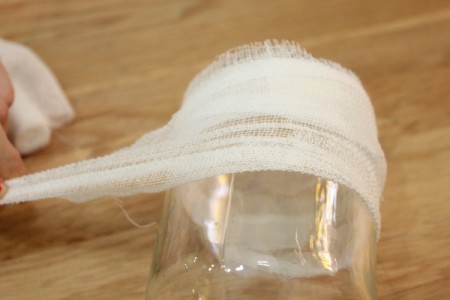 Halloween Mummy Jar Decoration - wrapping