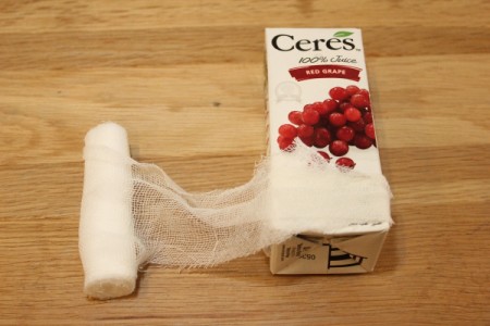 Halloween Mummy Juice Box - start at bottom of box