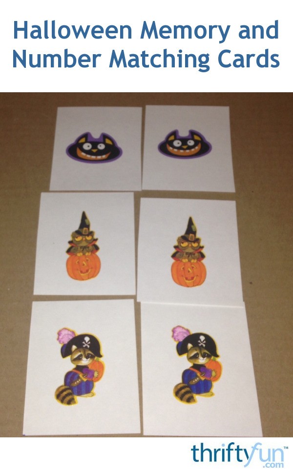  Halloween  Memory and Number  Matching  Cards ThriftyFun