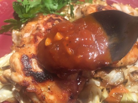 adding glaze to plate