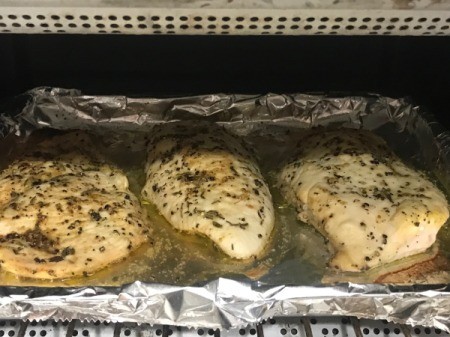 Seasoned Baked Chicken Breasts in oven