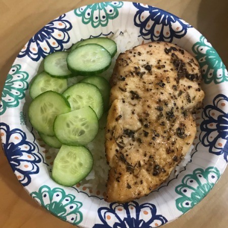 Seasoned Baked Chicken Breasts on plate