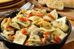 Ravioli in a Skillet