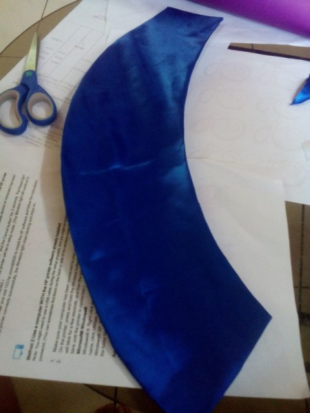 DIY Turkish Fez - fold cloth under and glue in place