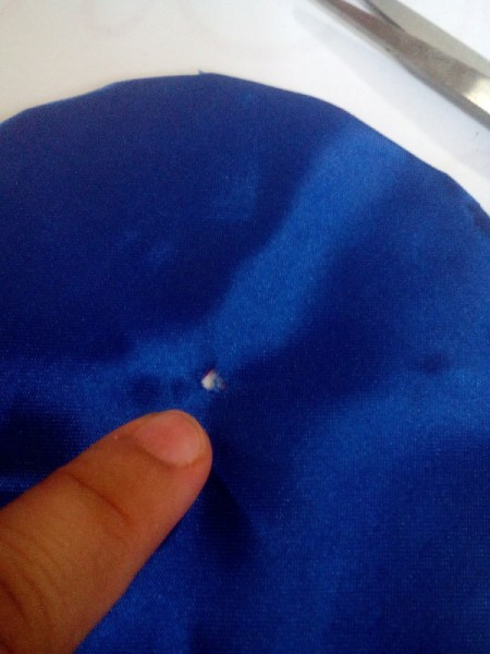 DIY Turkish Fez - make a hole in the center for the tassel