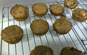 Apple Muffins cooling on rack