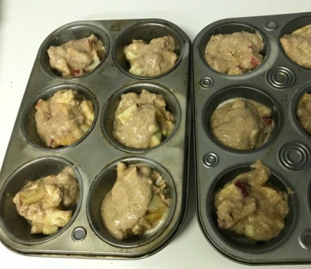 batter in muffin tin