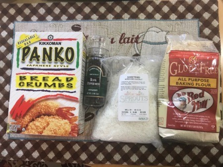 Baked Coconut Shrimp ingredients