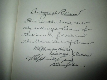 Value of 1912 Chamber's -Encyclopedias - signatures