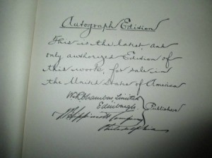 Value of 1912 Chamber's -
Encyclopedias - signatures