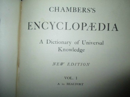Value of 1912 Chamber's Encyclopedias - cover page