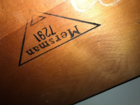 Value of a Mersman End Table #7291 - manufacturer's stamp