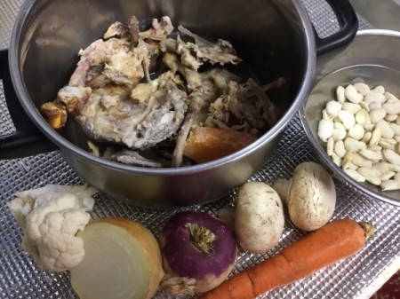 Fava Bean and Chicken Soup ingredients