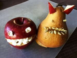 Fruit Monsters - apple and pear monsters