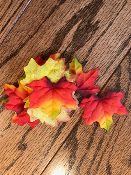 Instant Autumn Decor Wreath - faux leaves